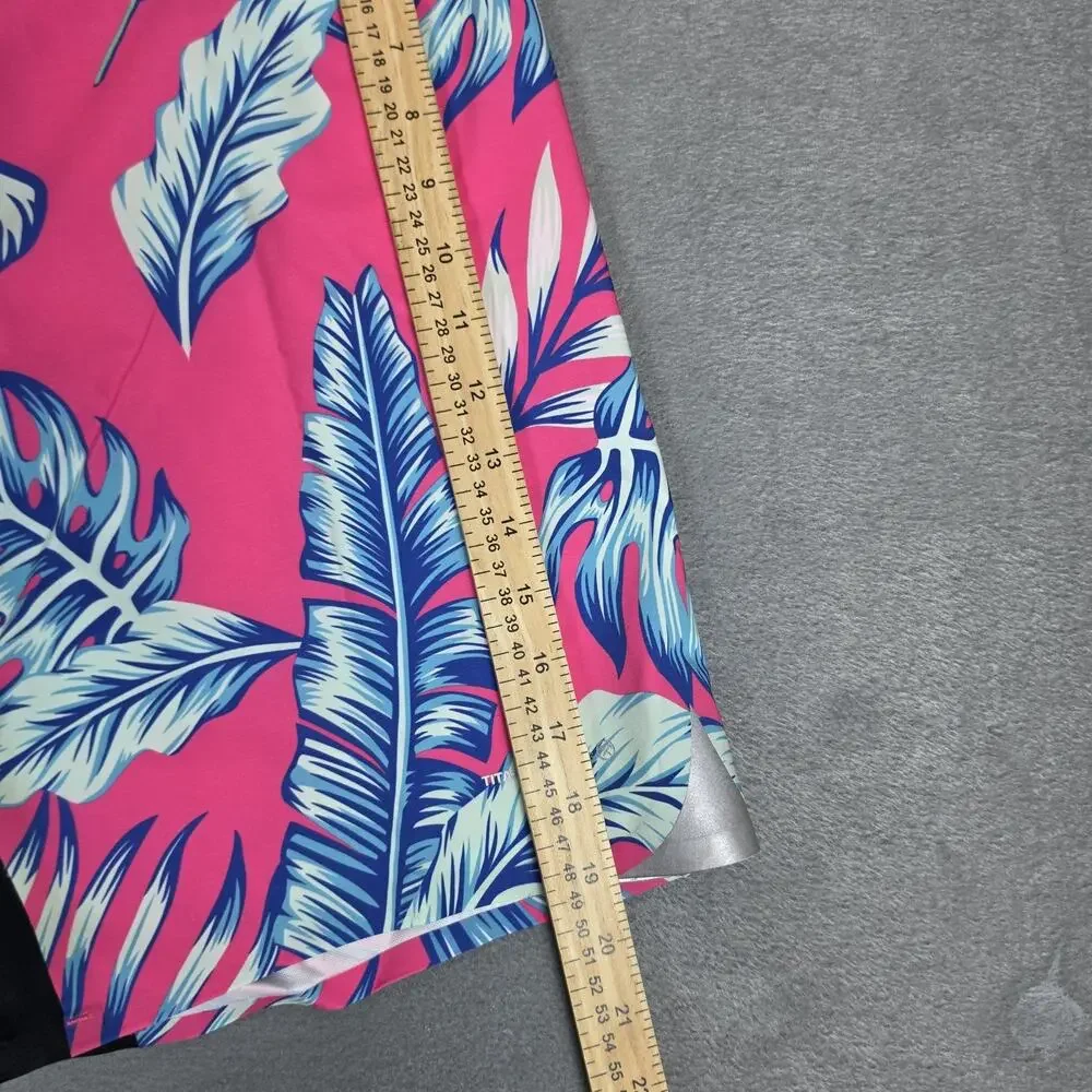 Vast Titanium Series Men's Board Shorts Size 32 Pink Blue Tropical Floral Swim T